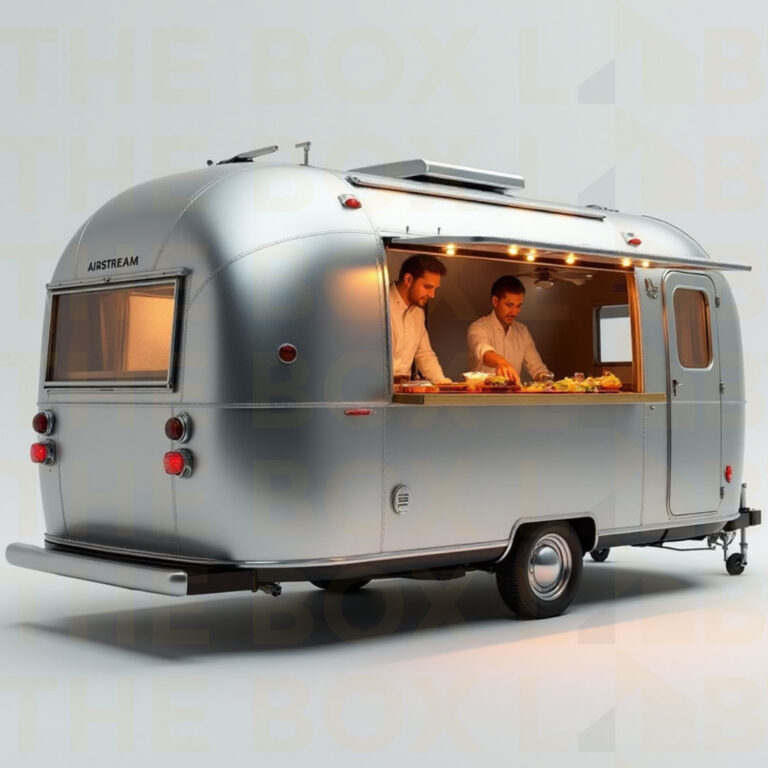 Sleek food trailer manufactured by Boxlab, India’s first official Airstream trailer company